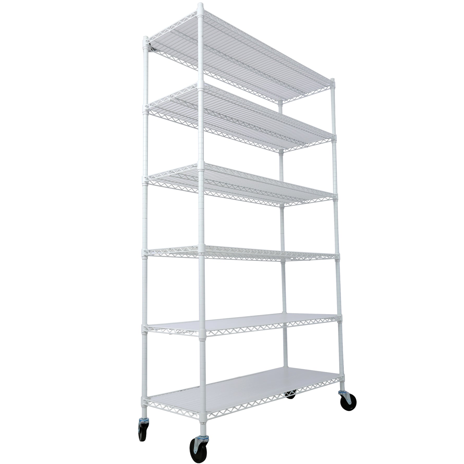6-Tier NSF Wire Shelving Unit, 6000 lb Capacity for workshop, garage, storage, or utility use