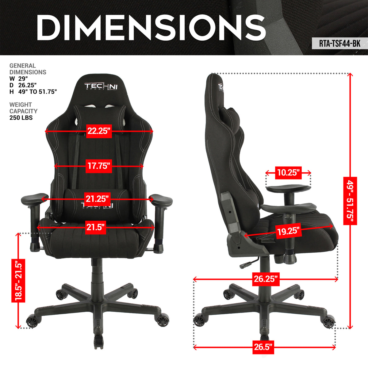 Techni Sport TS-F44 Ergonomic Office Chair product image 4
