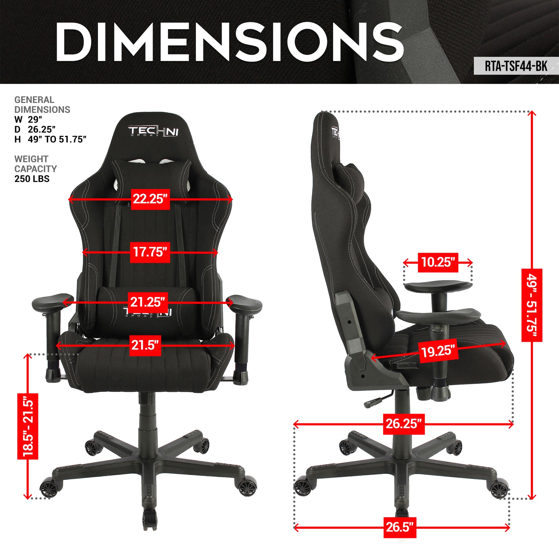 Techni Sport TS-F44 Ergonomic Office Chair product image 4