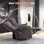 Massage Swivel Rocker Recliner with Vibration, Heat & Ergonomic Lounge Support detail image 21