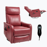Faux Leather Heat & Massage Manual Rocker Swivel Recliner detail image 32