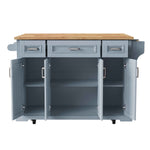 54 in. Rolling Kitchen Island with Drop Leaf & Storage product view 82