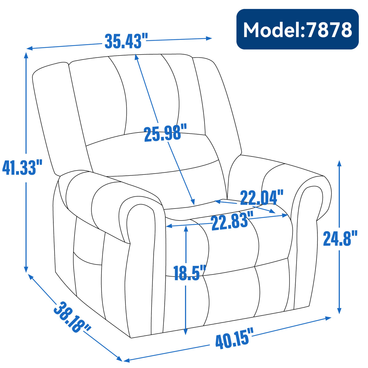 Large Dual-Motor Power Lift Heat & Massage Recliner detail image 102