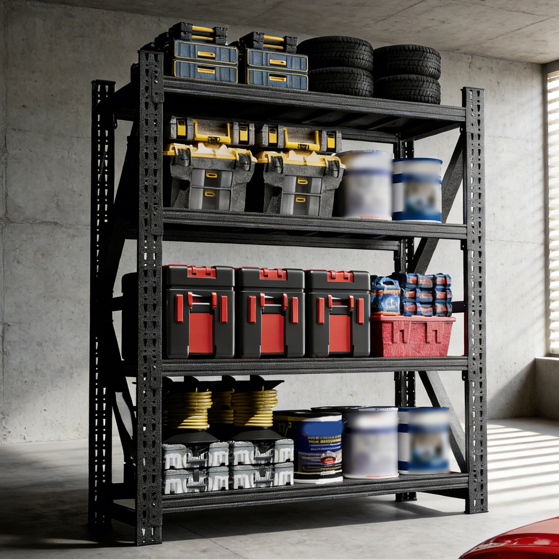 Heavy-Duty Adjustable Garage Shelving for Warehouse Storage for workshop, garage, storage, or utility use