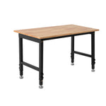 VEVOR Adjustable Height Hardwood Workbench with Power Outlets - workbench for daily comfort and function