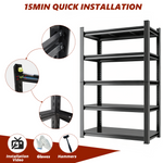 Heavy-Duty Adjustable Metal Storage Shelving Units for workshop, garage, storage, or utility use