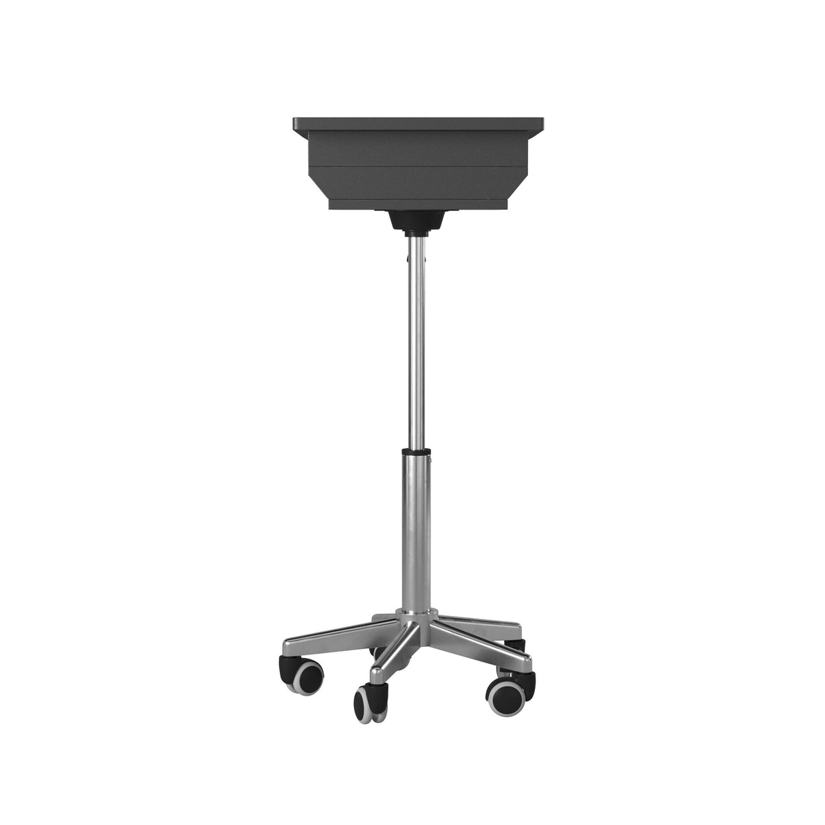 Techni Mobili Folding Table Laptop Cart, Graphite mobile laptop workstation