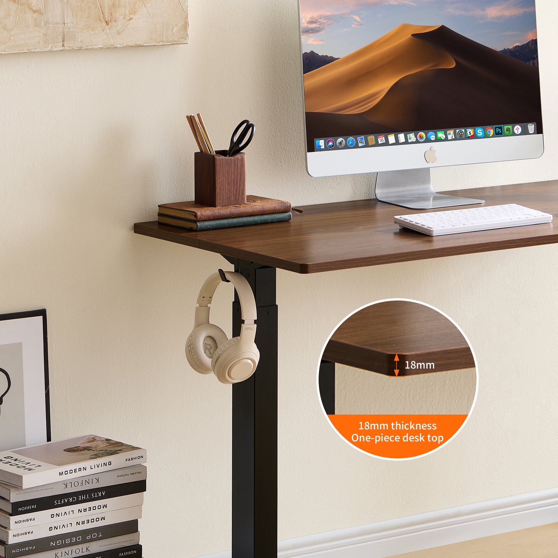 48" x 24" Electric Standing Desk workspace desk setup