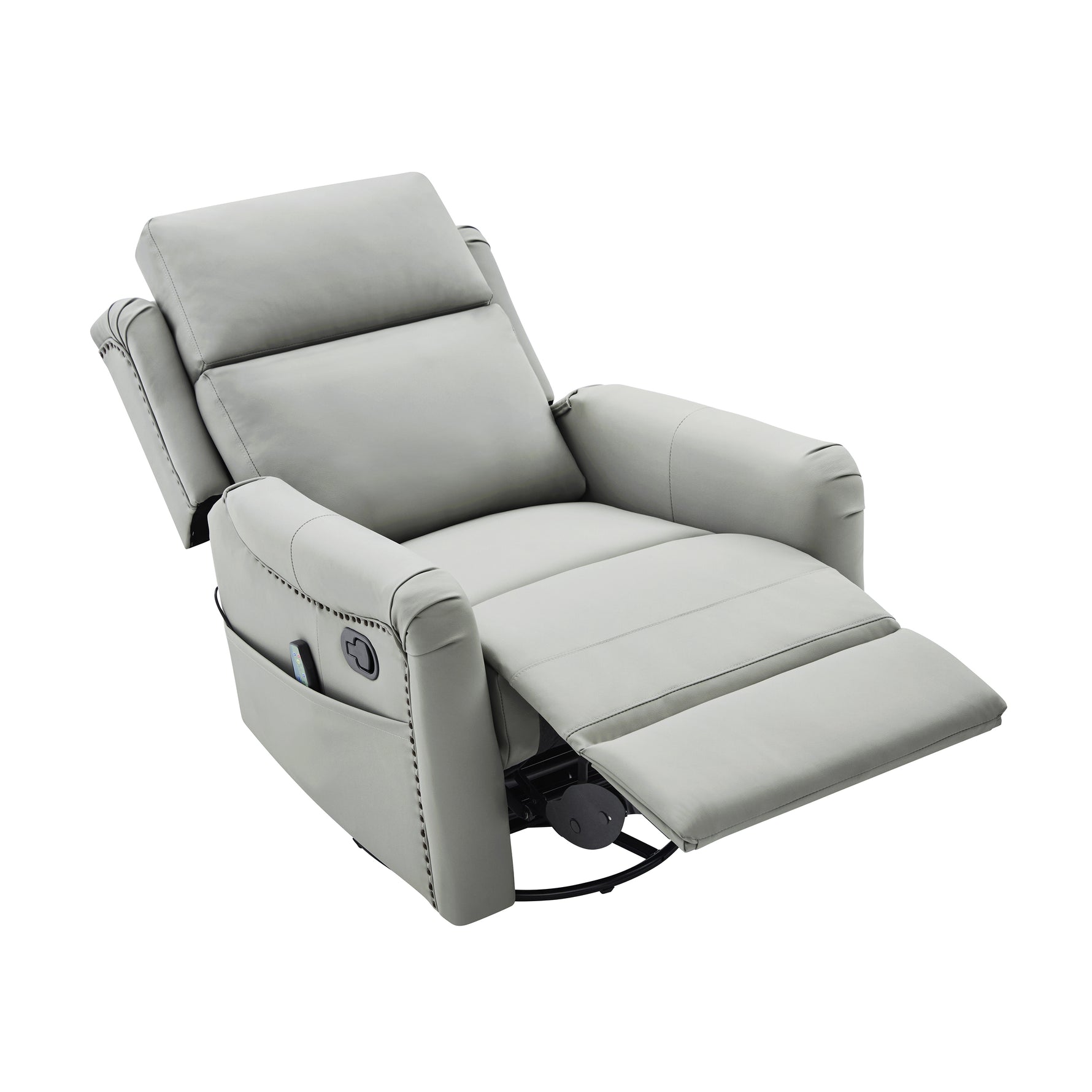 Modern Manual Recliner with 8-Point Massage and Heating, Swivel Rocking detail image 29
