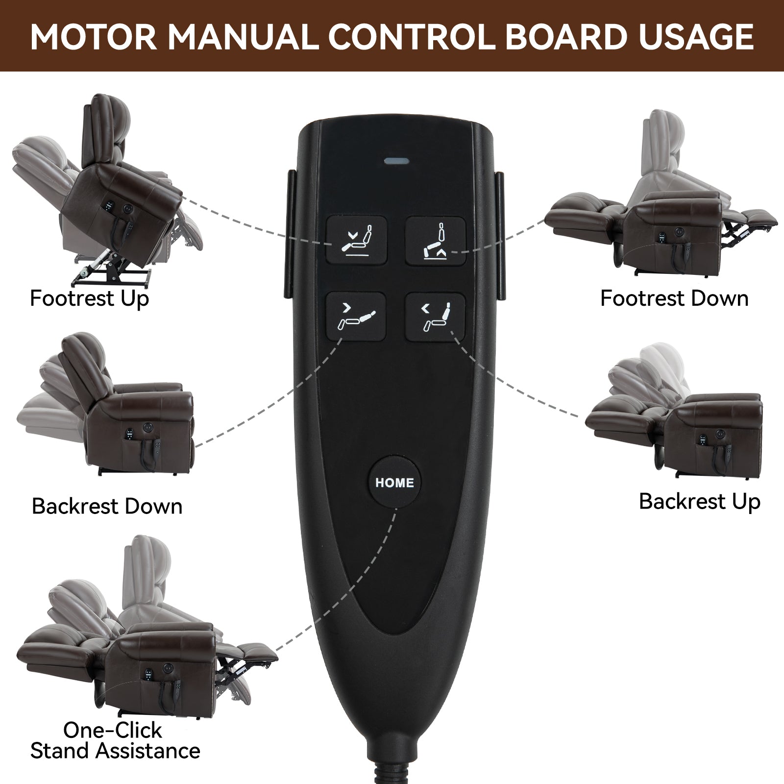 Dual-Motor Power Lift Heat & Massage Recliner detail image 14