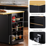 53 in. Farmhouse Kitchen Island with Power Outlet & Stools product view 103