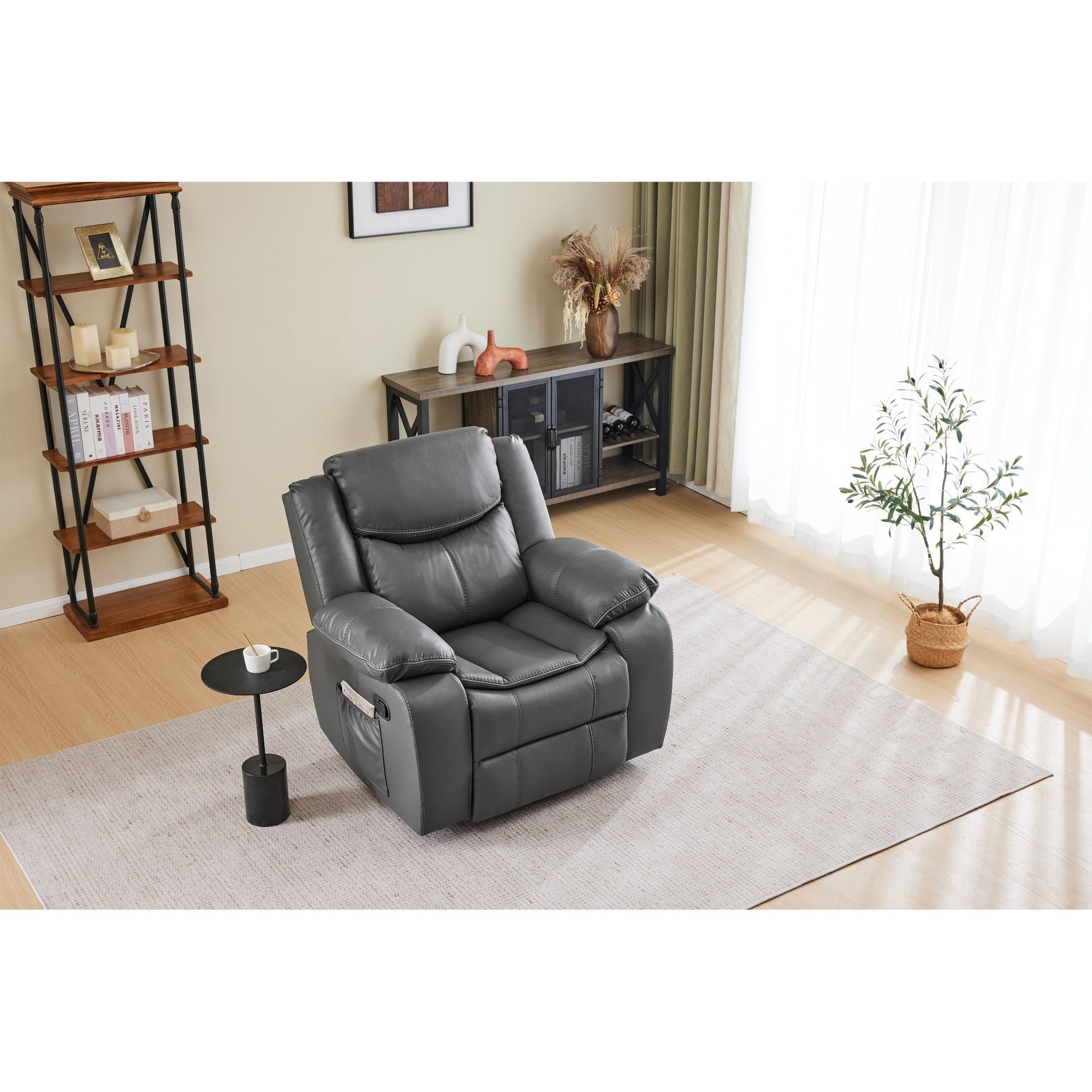 Air Leather Recliner Chair with Vibration and Heating detail image 18