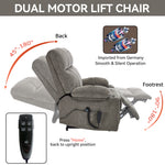 Chenille Dual-Motor Power Lift Recliner, 350 lb Capacity detail image 45