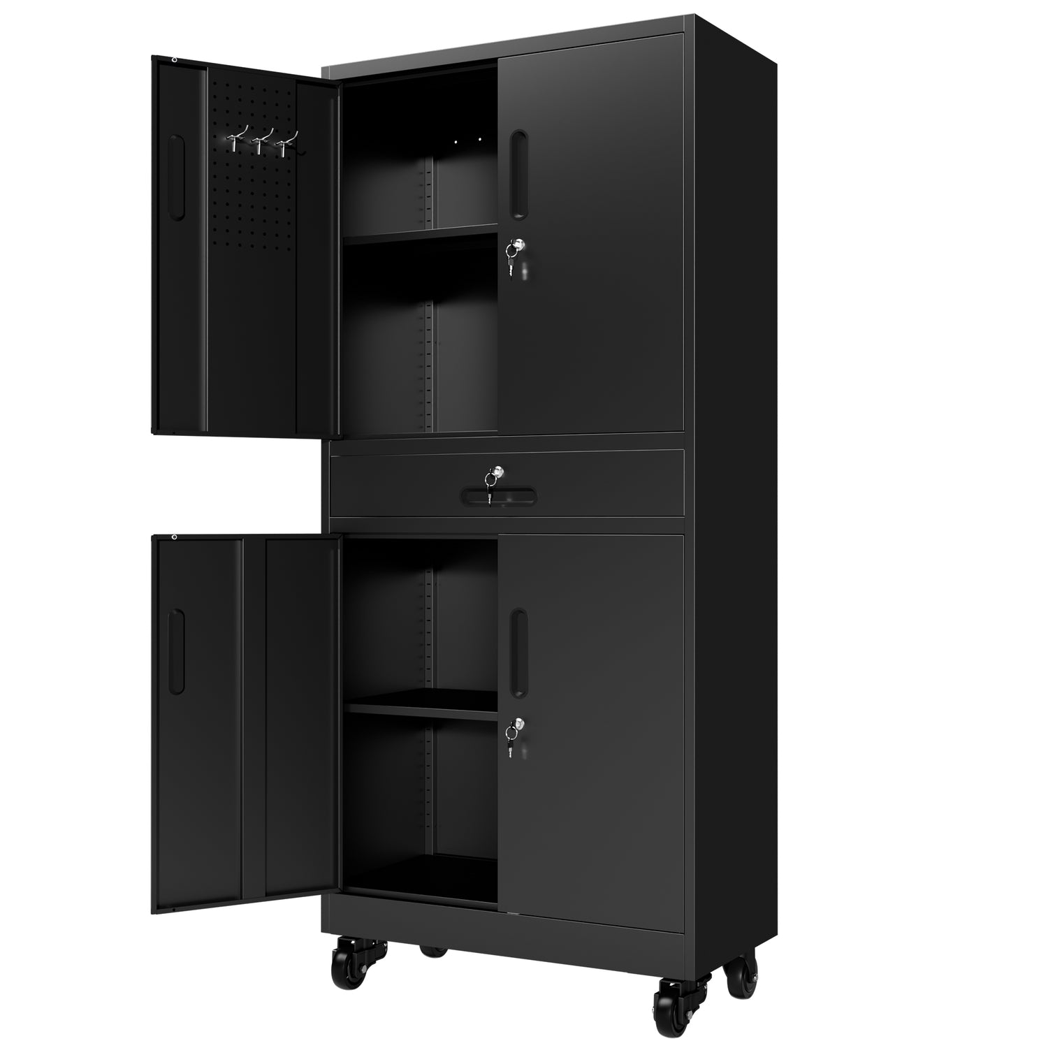 Metal Storage Cabinet with Drawer for workshop, garage, storage, or utility use