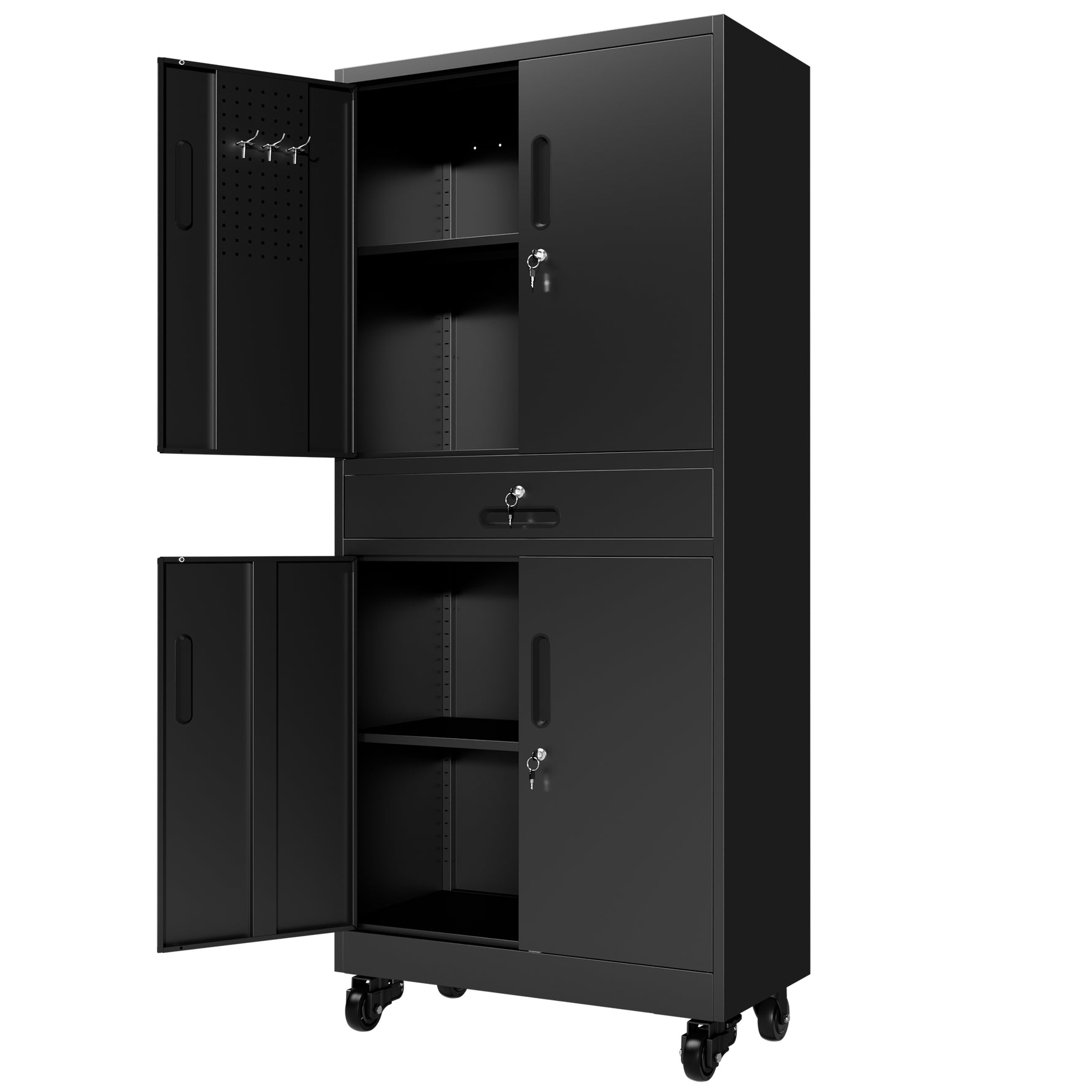 Metal Storage Cabinet with Drawer for workshop, garage, storage, or utility use