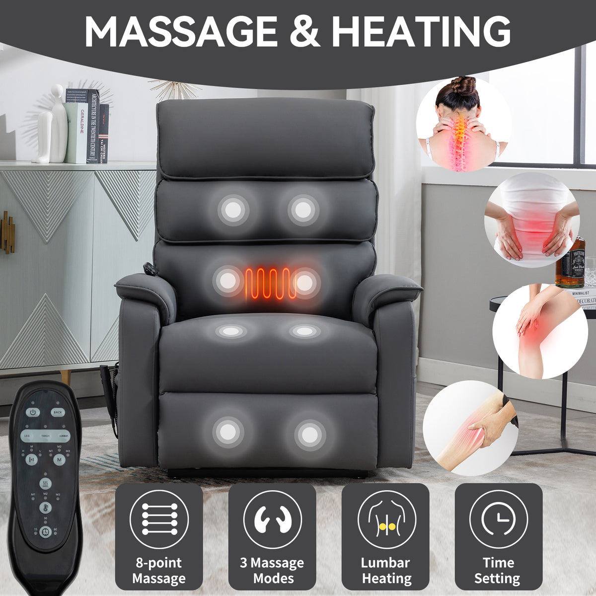Dual-Motor Power Lift Heat & Massage Recliner detail image 92