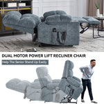Chenille Dual-Motor Power Lift Recliner, 350 lb Capacity detail image 61