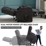 Dual-Motor Heat & Massage Power Lift Recliner, 350 lb Capacity detail image 51