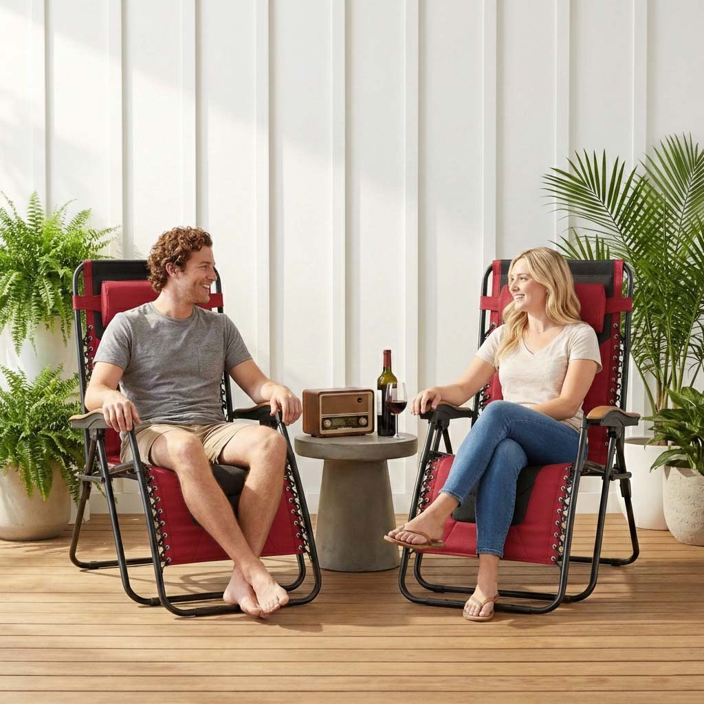 Oversized Padded Zero Gravity Chair with Cup Holder, 400 lb Capacity detail image 14