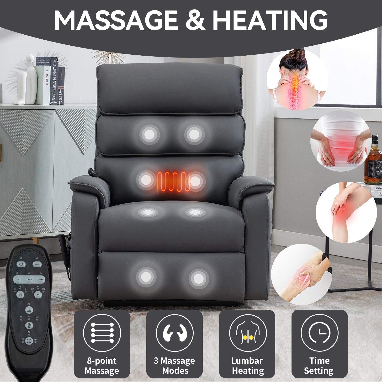 Dual-Motor Power Lift Heat & Massage Recliner detail image 76