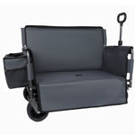3-in-1 Folding Wagon Cart with Bench Seat & Storage for workshop, garage, storage, or utility use