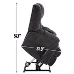 Dual-Motor Heat & Massage Power Lift Recliner, 350 lb Capacity detail image 44