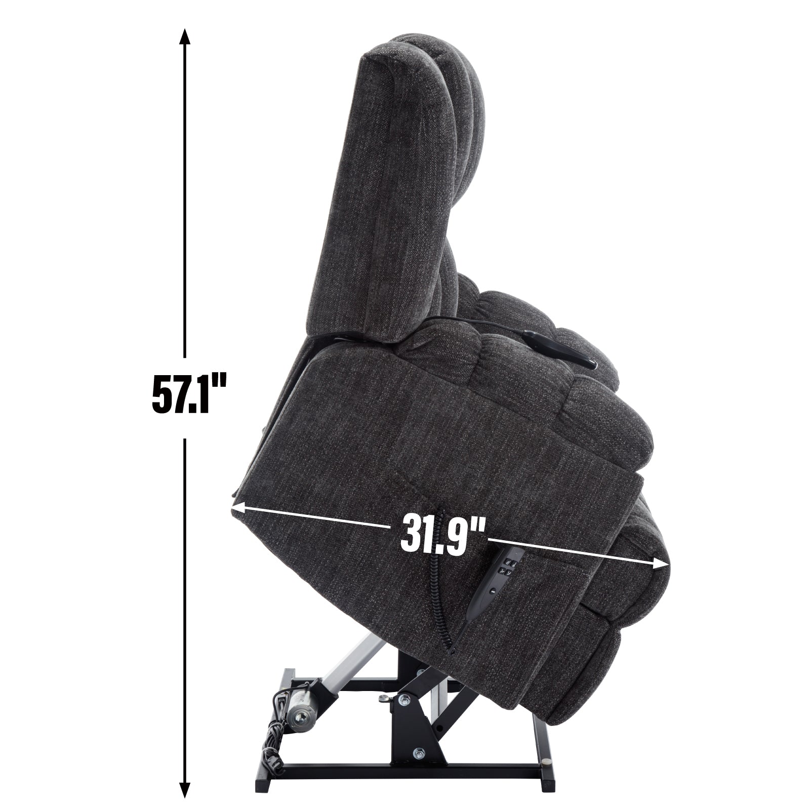 Dual-Motor Heat & Massage Power Lift Recliner, 350 lb Capacity detail image 44