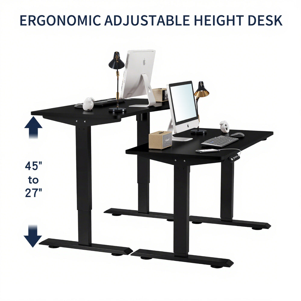 55" x 24" Electric Standing Desk workspace desk setup