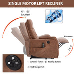 Single Motor Power Lift Recliner Chair with Massage & Heat detail image 95