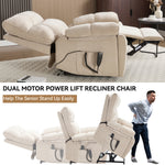 Dual-Motor Power Lift Recliner with Heat & Massage, 350 lb Capacity detail image 10