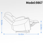 Dual-Motor Leather-Air Power Lift Recliner detail image 74