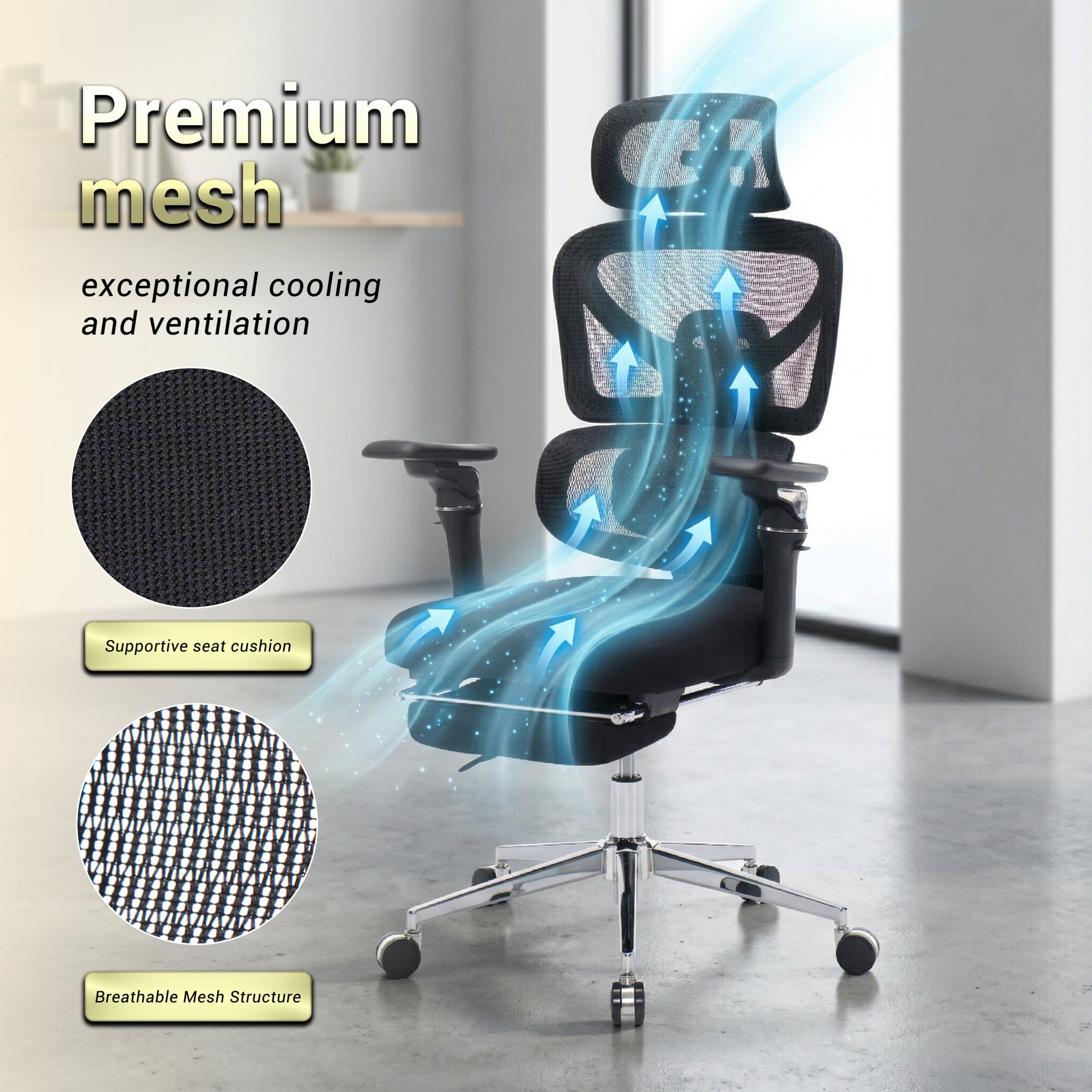 Ergonomic Office Chair with Massage Lumbar Support product image