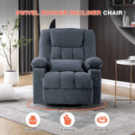 Massage Swivel Rocker Recliner with Vibration, Heat & Ergonomic Lounge Support detail image 4