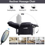 Chenille Massage Recliner with Heat & Remote Control detail image 2