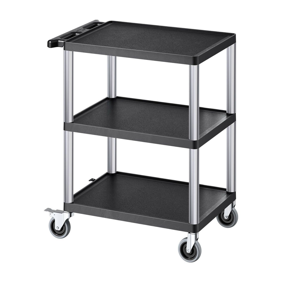 Heavy-Duty Rolling Utility Service Cart with 360° Swivel Wheels for workshop, garage, storage, or utility use