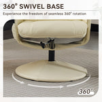 Ergonomic Recliner Chair with Ottoman - 360° Swivel Massage Lounge detail image 6