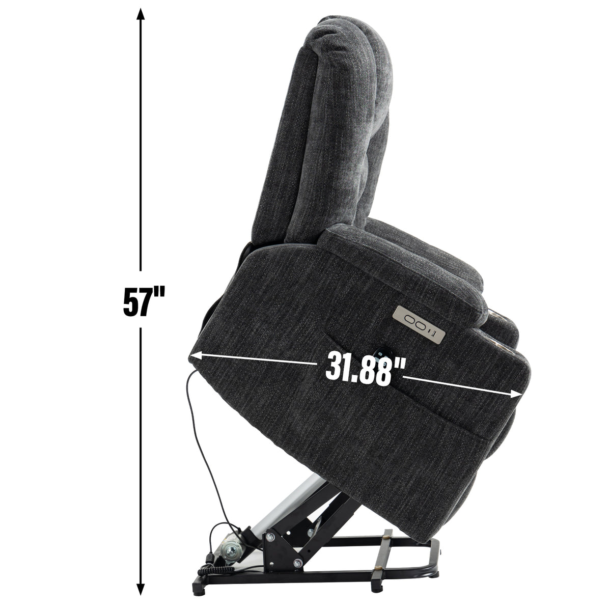 Large Power Lift Heat & Massage Recliner detail image 5
