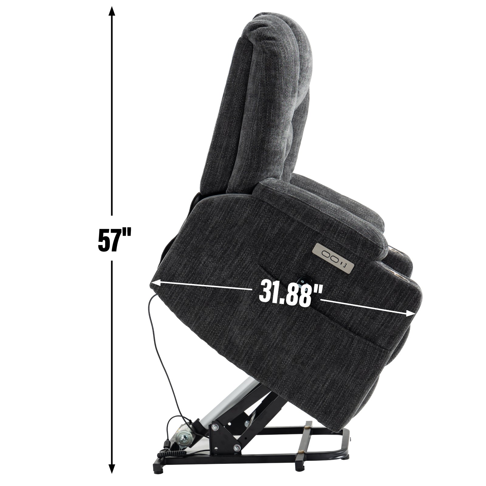 Large Power Lift Heat & Massage Recliner detail image 5