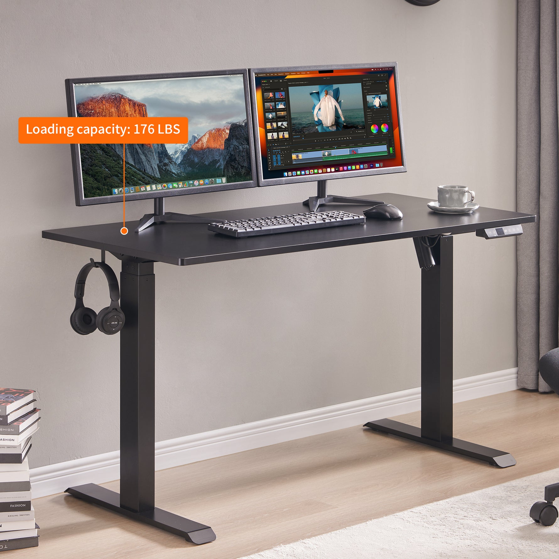 48" x 24" Electric Standing Desk workspace desk setup