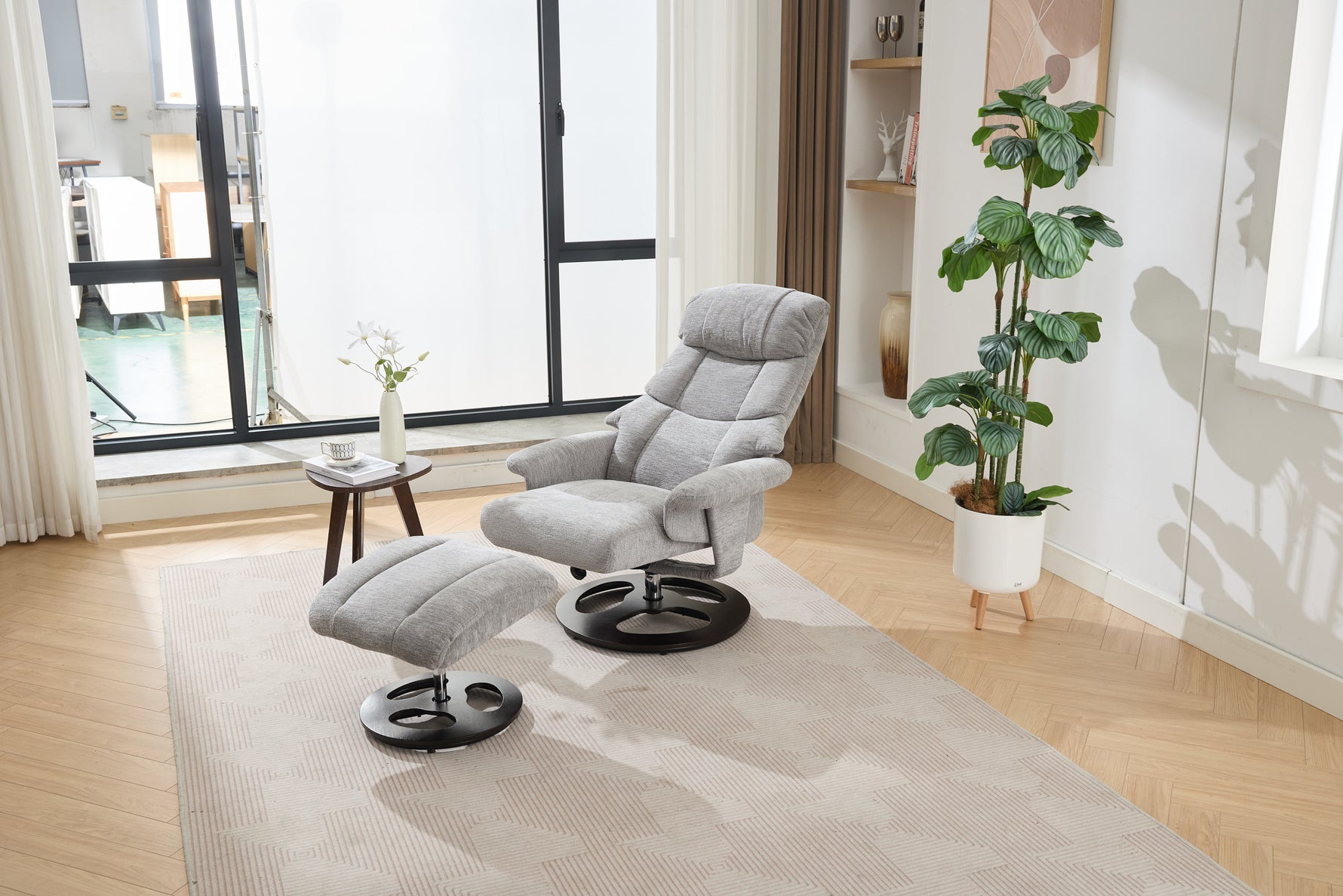 Ergonomic Recliner Chair with Ottoman - 360° Swivel Massage Lounge detail image 70
