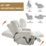 Dual-Motor Heat & Massage Power Lift Recliner, 350 lb Capacity detail image 7