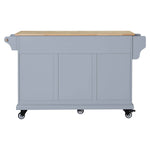 Rubberwood Kitchen Cart with 5 Drawers & Storage Cabinet product view 27