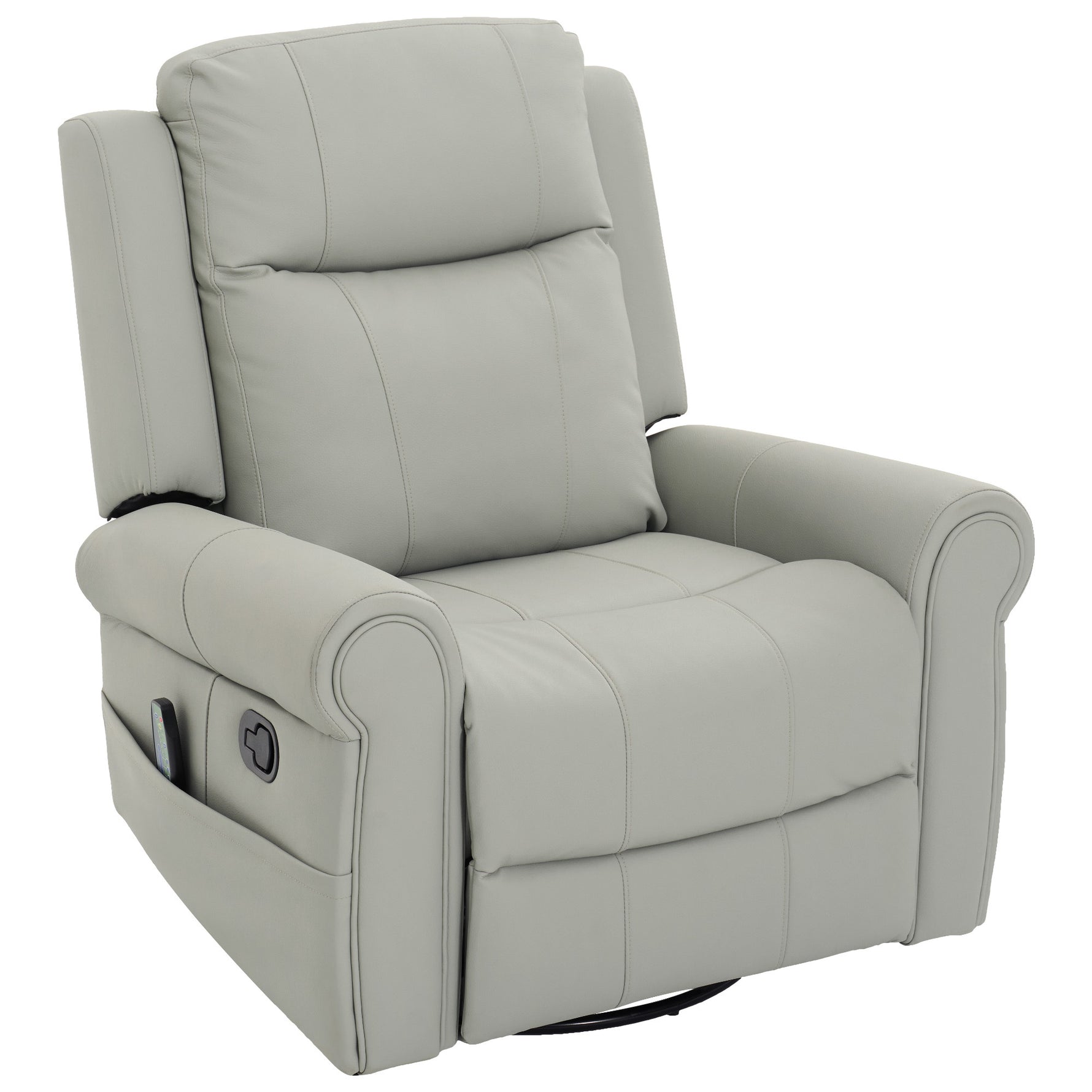 Modern PU Leather Manual Recliner Chair with 270° Swivel, Massage detail image 25