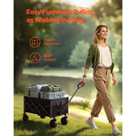 VEVOR Foldable Wagon Cart with Bench Conversion for workshop, garage, storage, or utility use