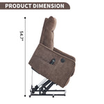 Chenille Single-Motor Power Lift Recliner with Massage & Heat detail image 32