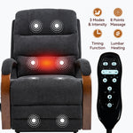 Power Chenille Lift Recliner Chair Dual Motor Infinite Position Up to 350 Pounds detail image 65