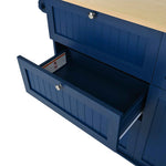 Farmhouse Kitchen Island with Drop Leaf, Power Outlet & 2 Seats product view 15