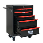 Rolling 5-Drawer Steel Tool Chest with Stainless Steel Top for workshop, garage, storage, or utility use