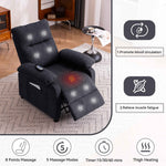 Chenille Massage Recliner with Heat & Remote Control detail image 3