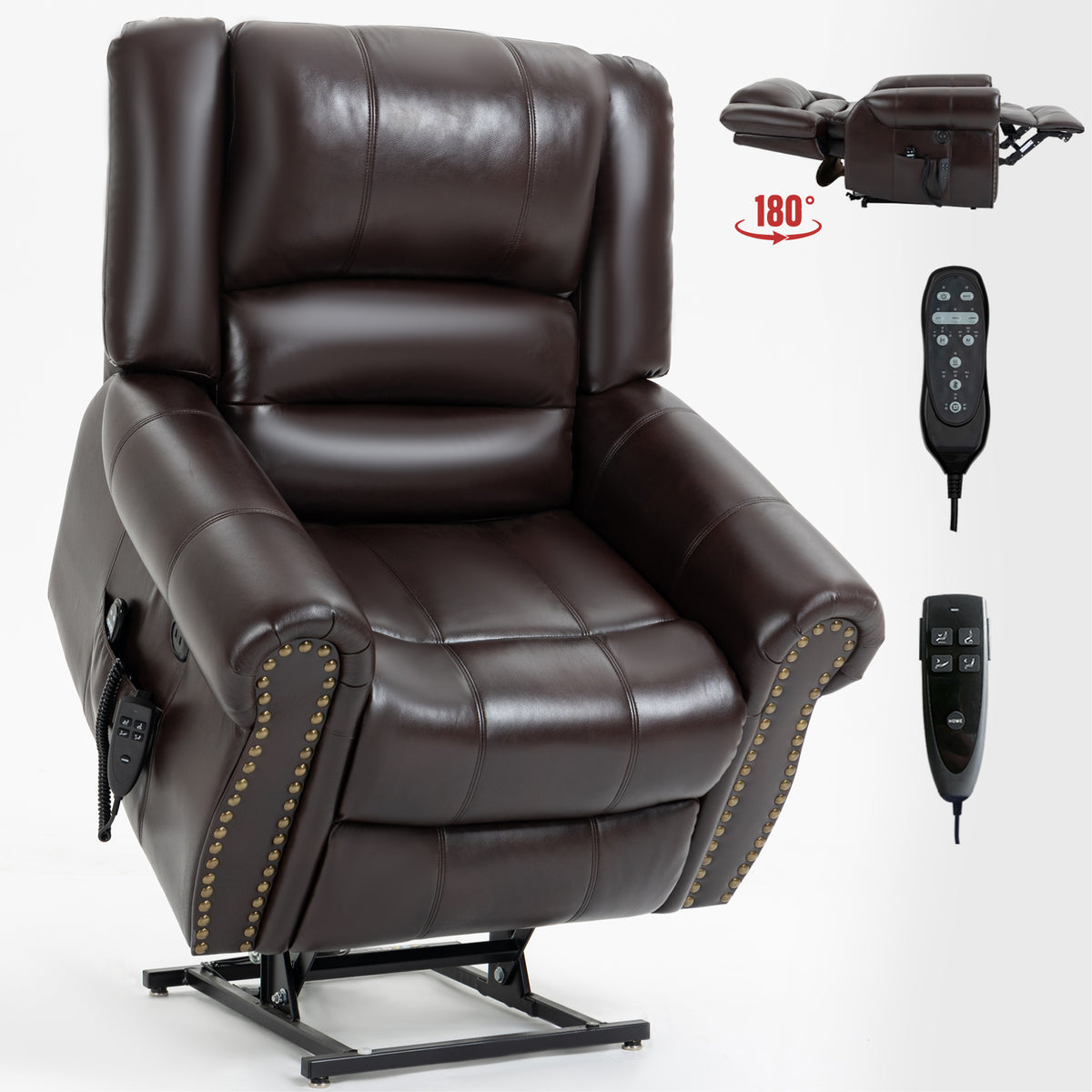 Large Dual-Motor Power Lift Heat & Massage Recliner detail image 113